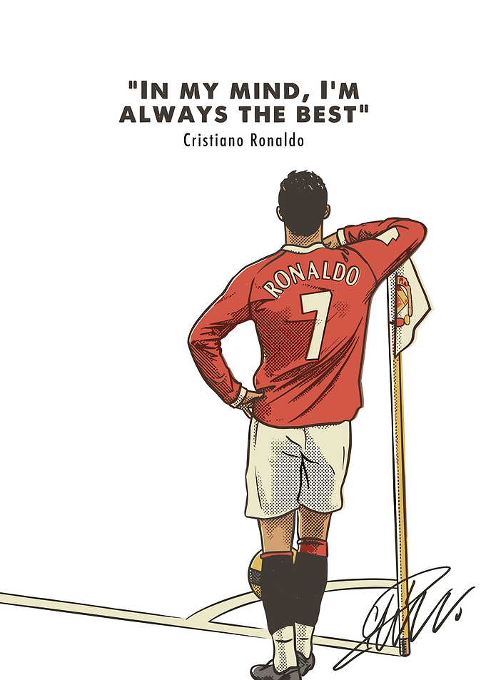 Cristiano Ronaldo Minimalist Soccer Poster
