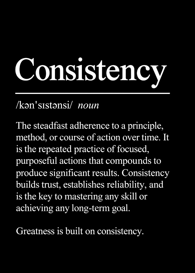 Consistency Definition Inspirational Poster