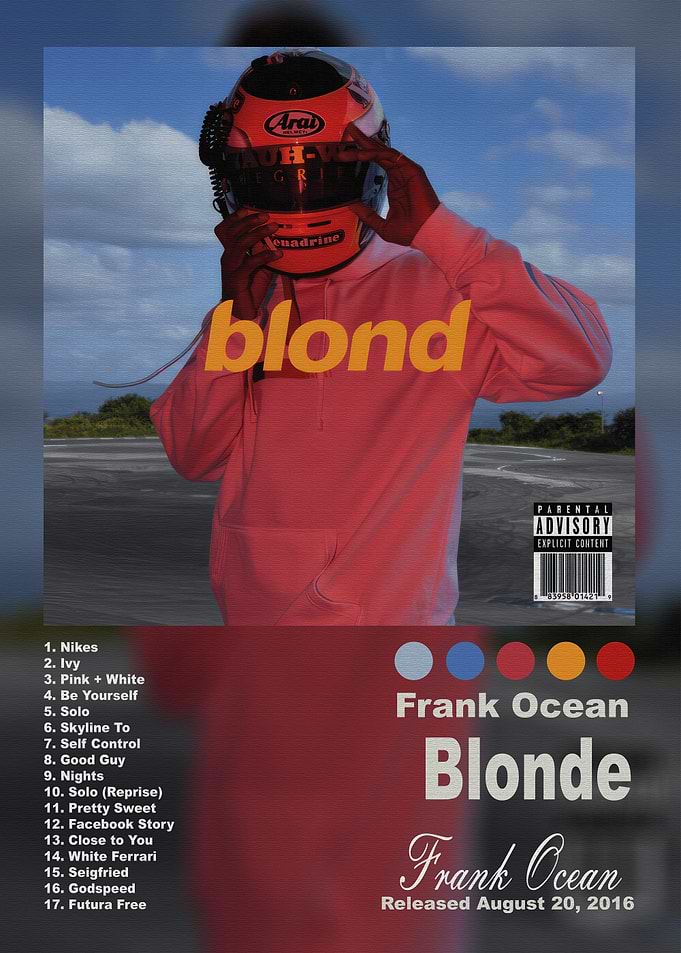 Frank Ocean Blonde Album Poster