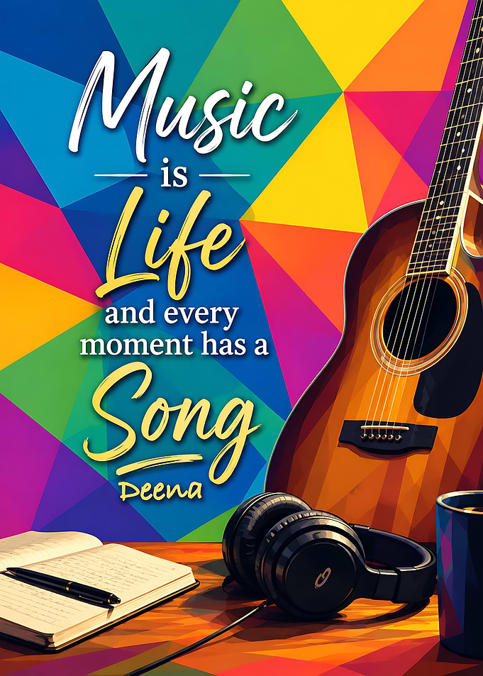 Music is Life Inspirational Poster