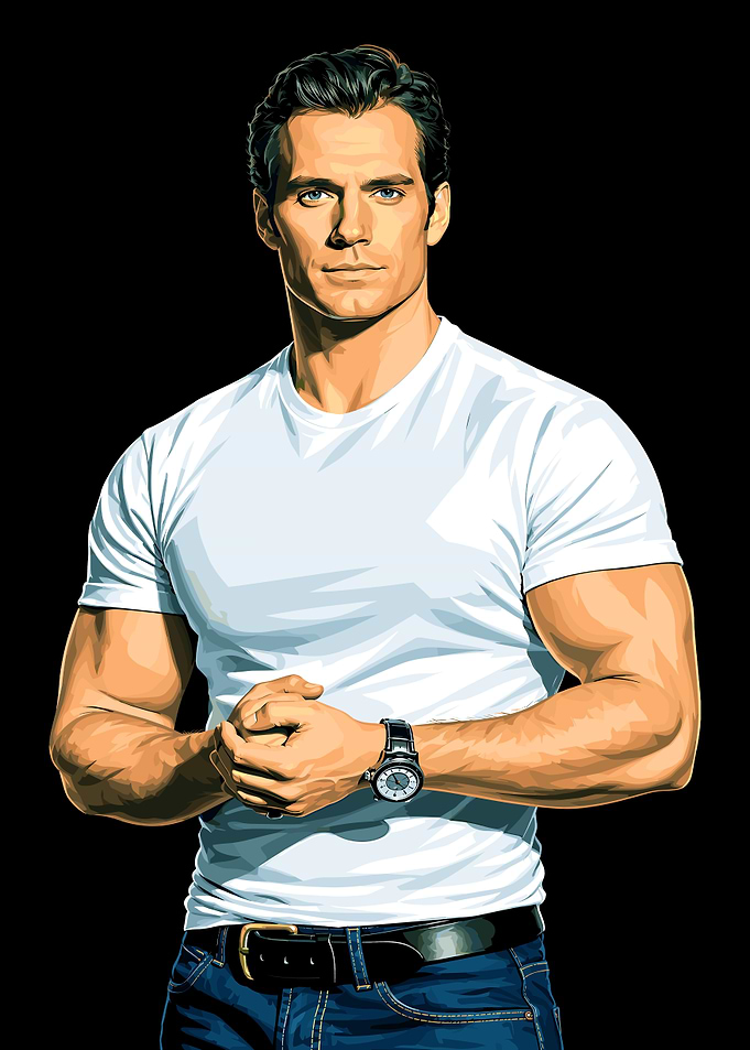 Henry Cavill GTA Style Illustration