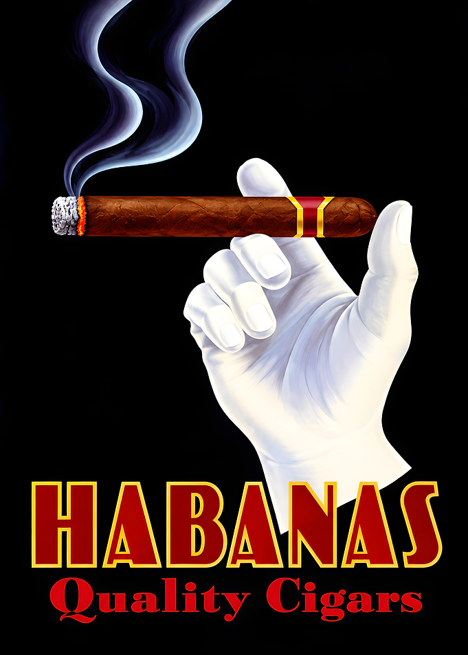 Vintage Habanas Quality Cigars Poster