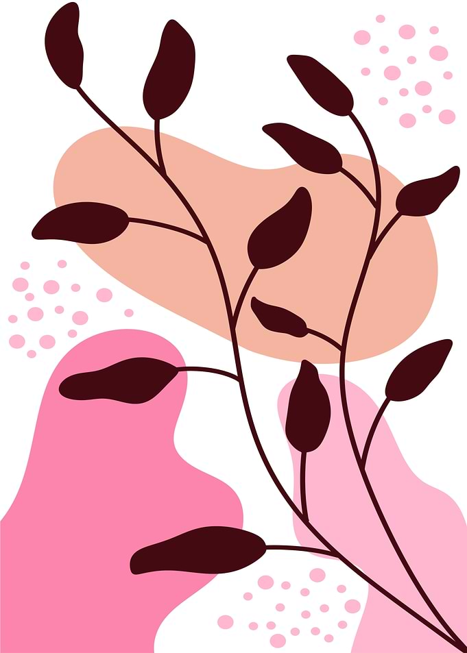 Minimalist Botanical Abstract Art Print