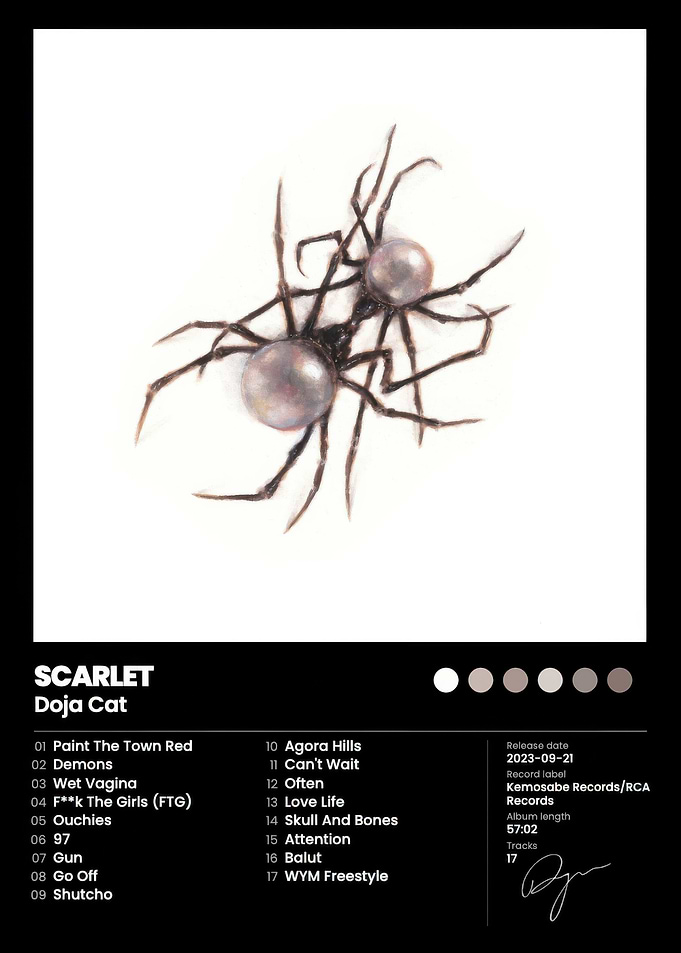 Doja Cat Scarlet Album Poster