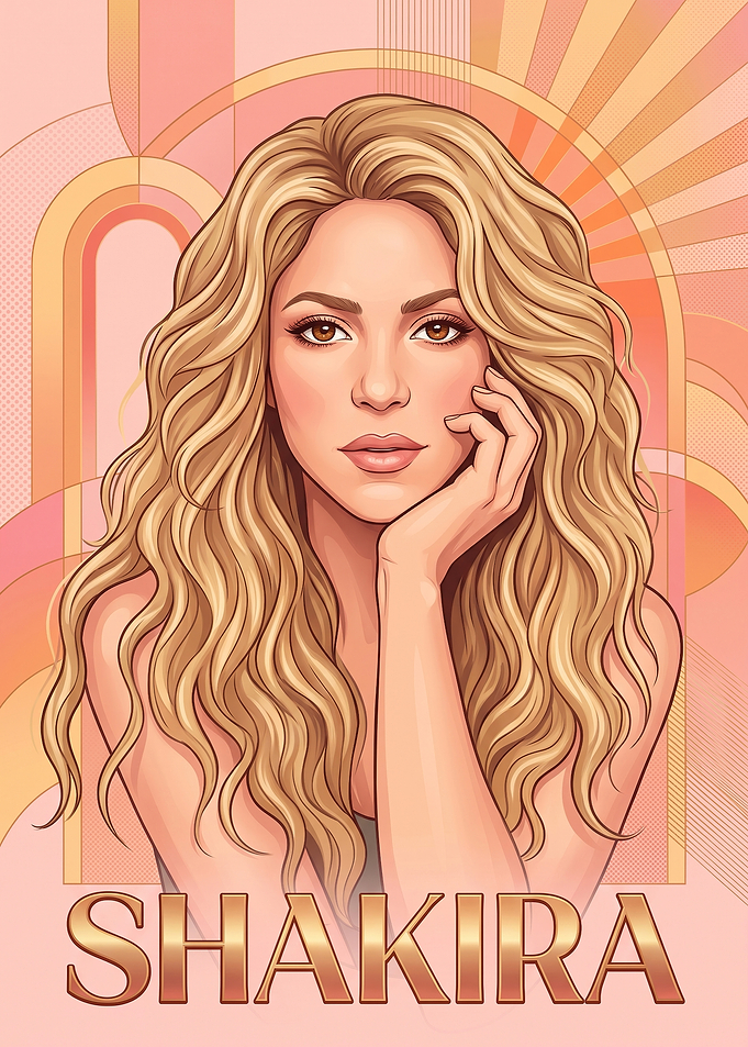 Shakira Portrait Art Print