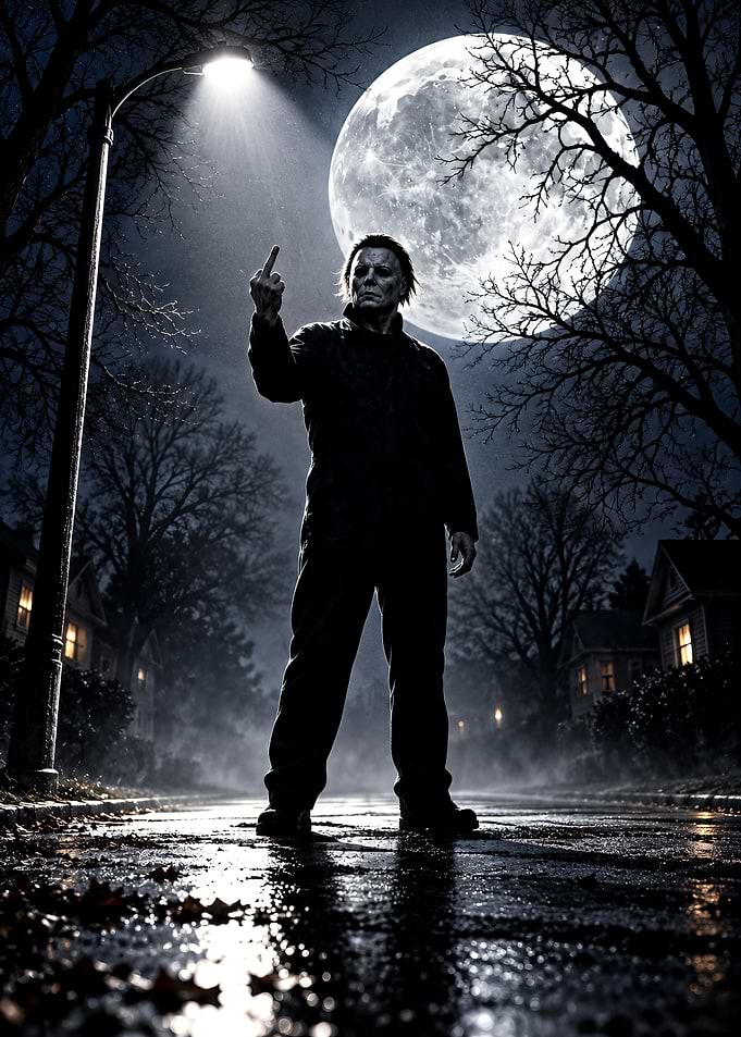 Michael Myers Giving the Middle Finger