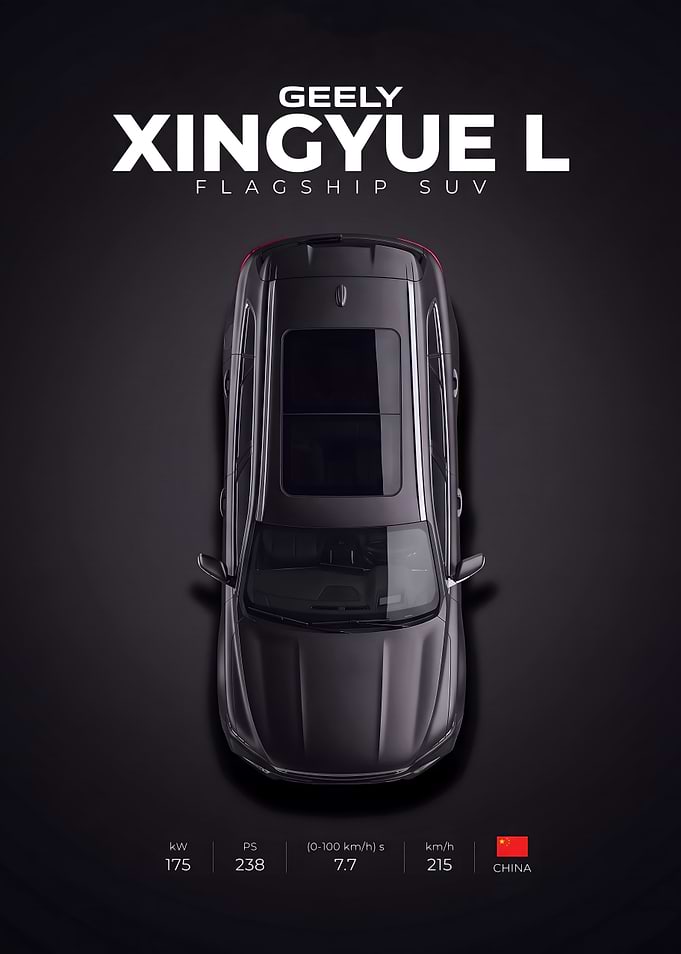 Elegant sleek car poster