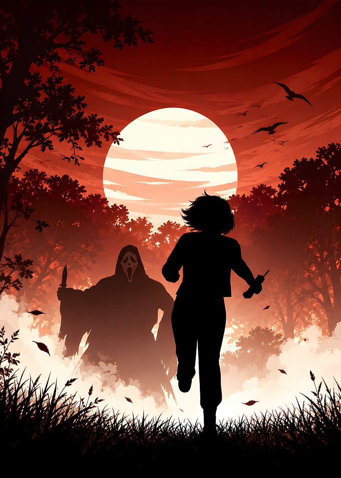 Scream Horror Movie Silhouette Art