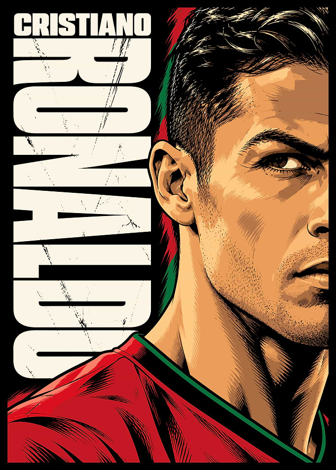 Cristiano Ronaldo Portrait Poster