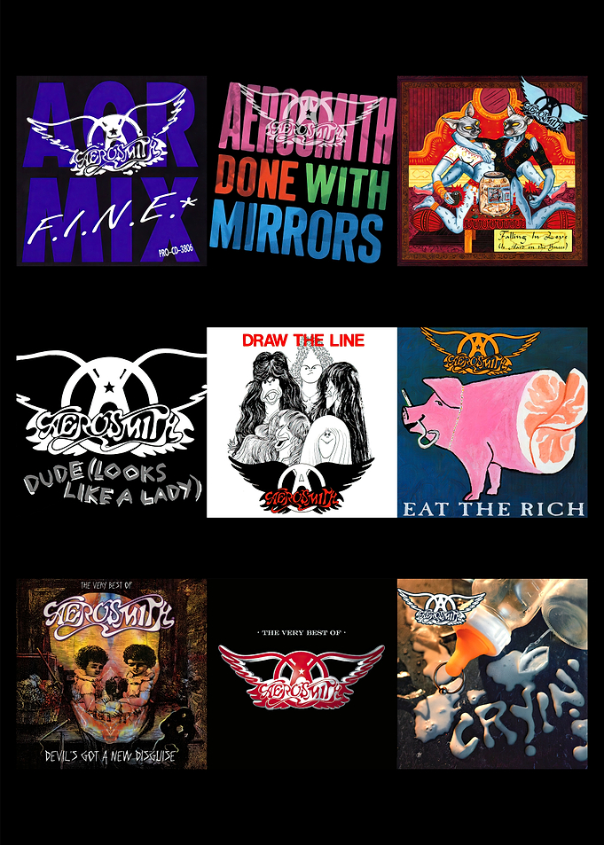 Aerosmith Album Cover Collage
