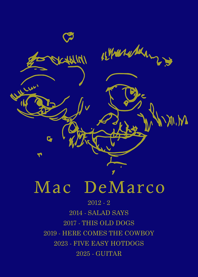 Mac DeMarco Discography Minimalist Poster