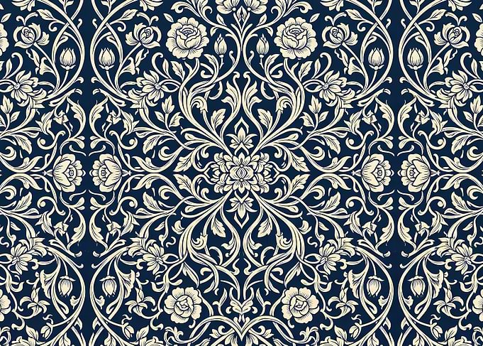 Elegant Floral Damask Pattern