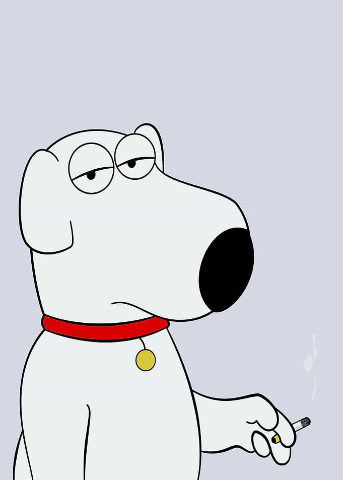 Brian Griffin Smoking Cartoon