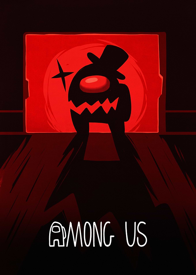 Among Us Impostor Silhouette Poster