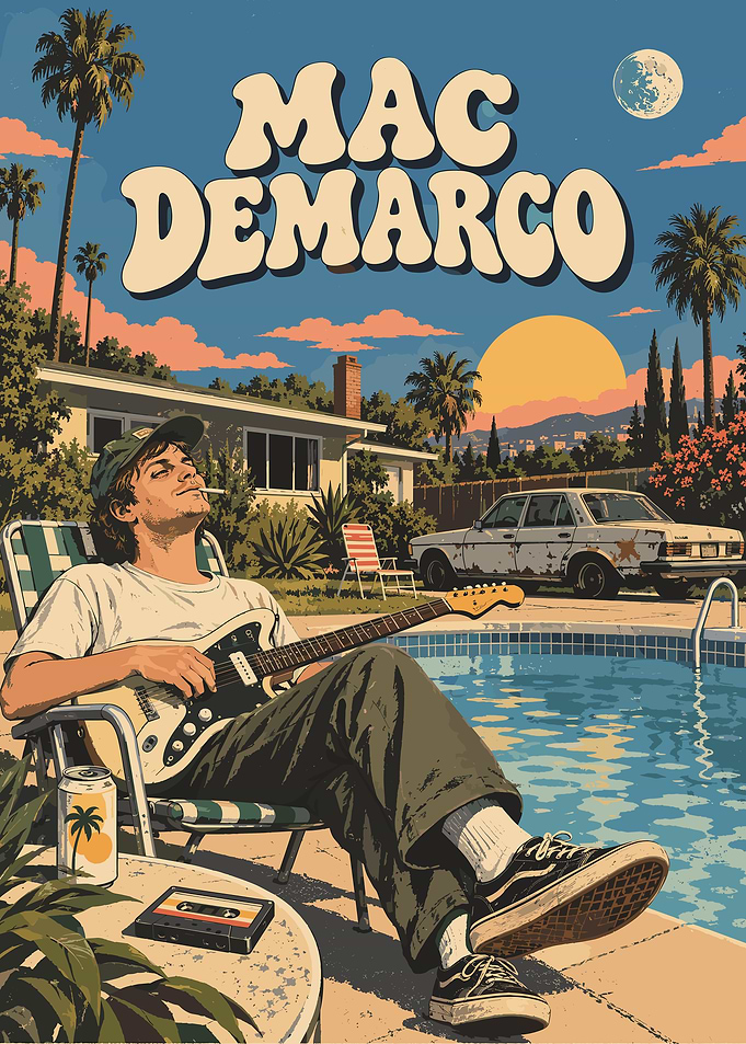 Mac DeMarco Retro Poolside Poster