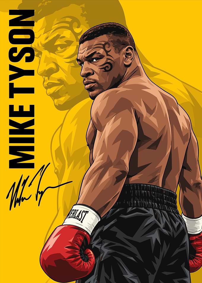 Mike Tyson Boxing Poster Art