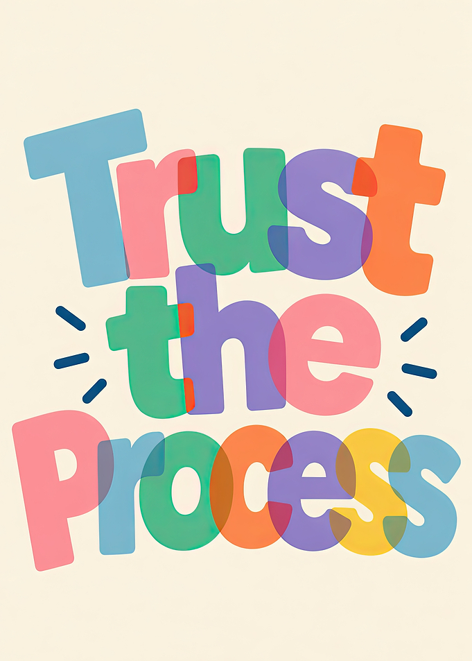 Trust the Process Typography Poster