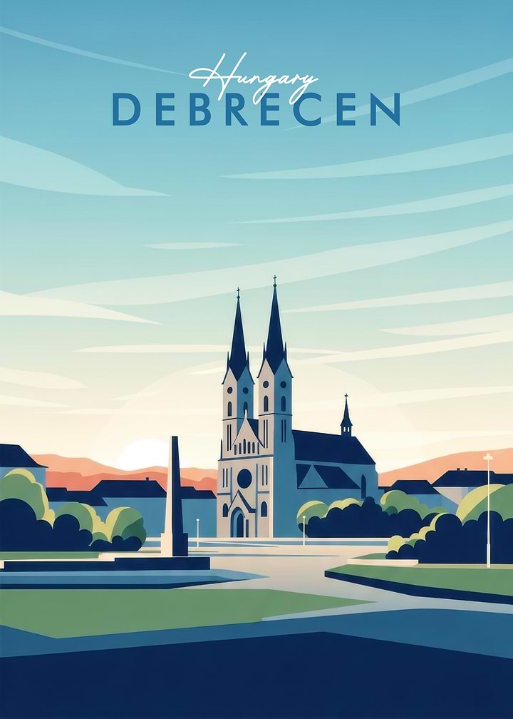 Debrecen Hungary Travel Poster