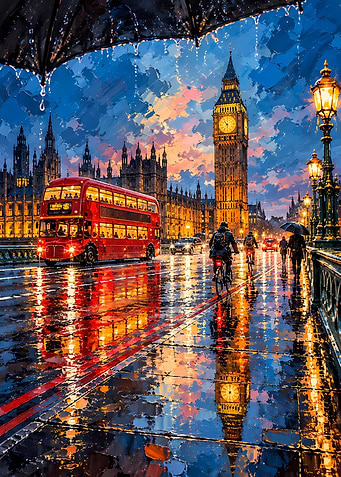 Rainy Evening in London
