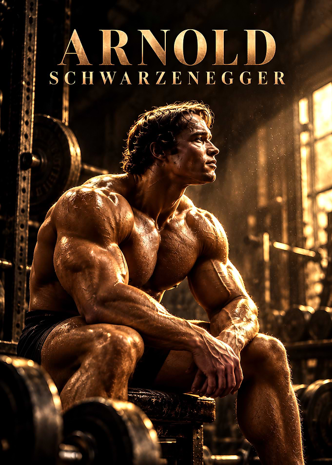 Arnold Schwarzenegger Gym Portrait Poster