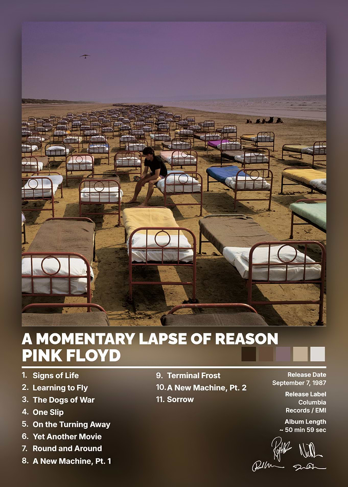 Pink Floyd A Momentary Lapse of Reason album cover