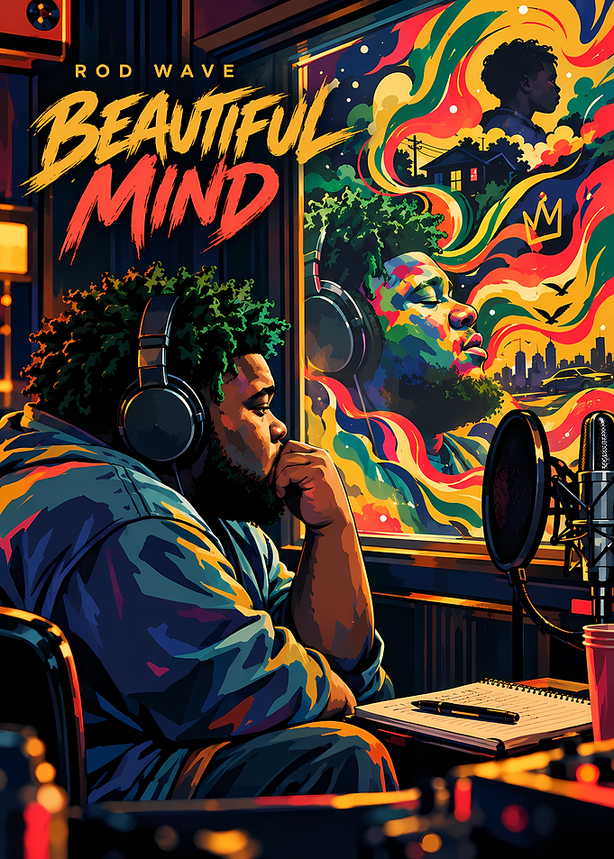Rod Wave Beautiful Mind Album Art