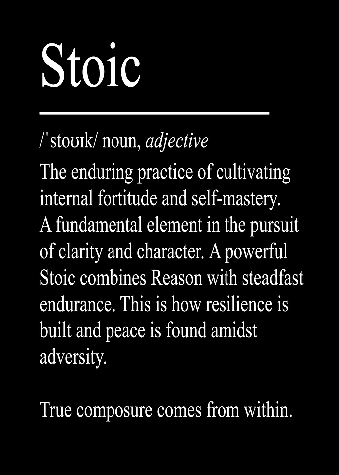 Stoic Definition Inspirational Wall Art