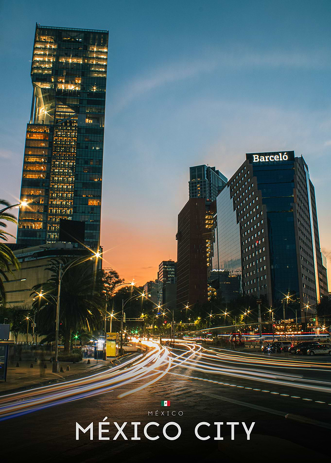Mexico City Skyline at Twilight
