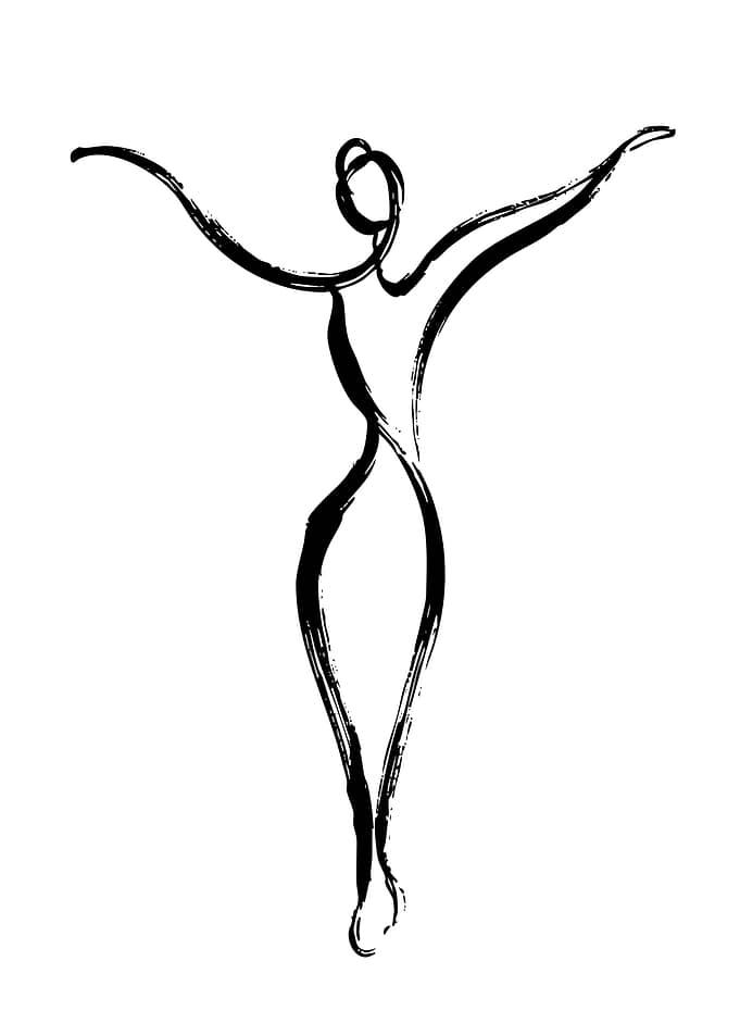 Minimalist Abstract Female Figure Line Art