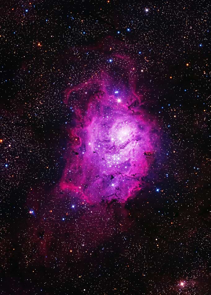 Vibrant Lagoon Nebula Deep Space View