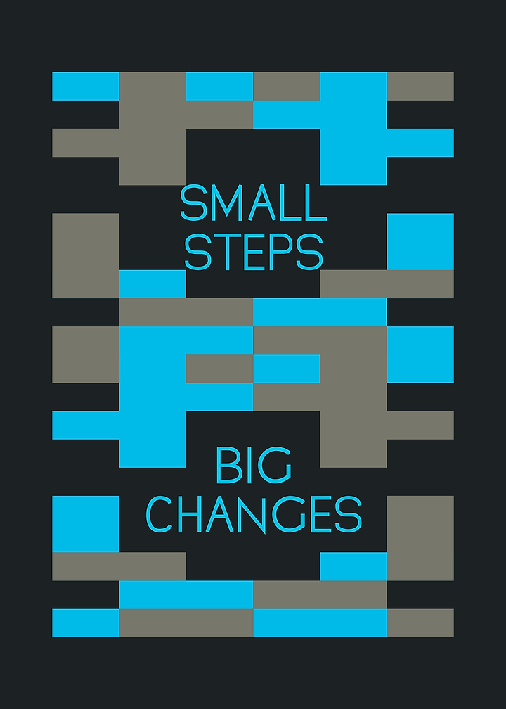 Small Steps Big Changes Motivational Poster