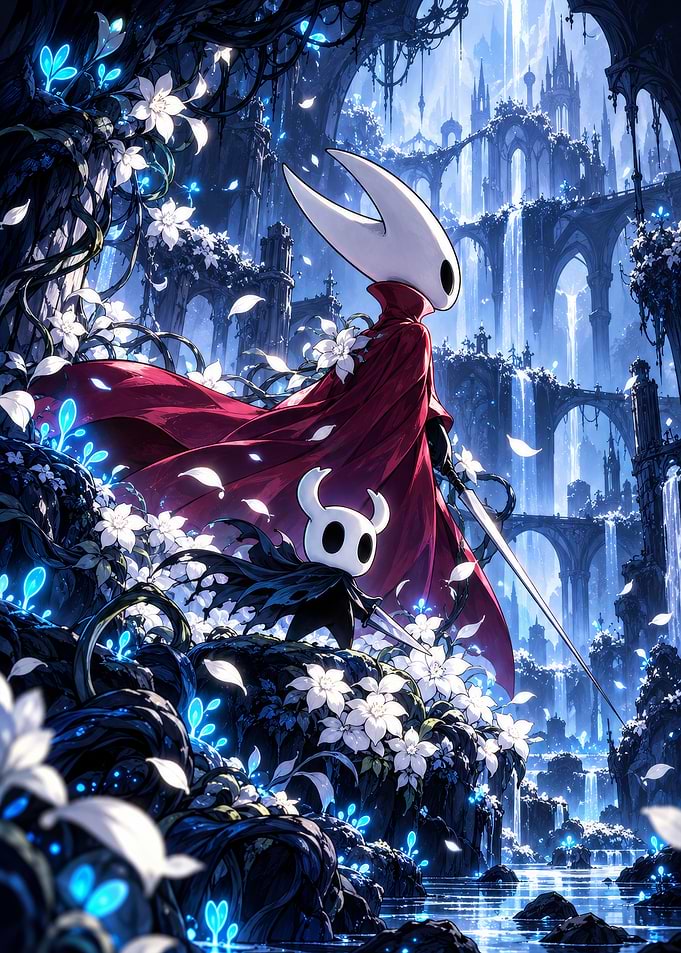 Hornet and The Knight in Hallownest