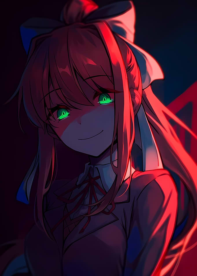 Monika Doki Doki Literature Club Portrait