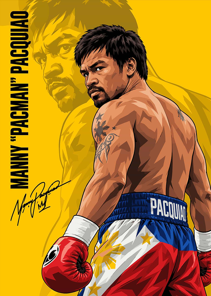 Manny Pacquiao Boxing Poster Art