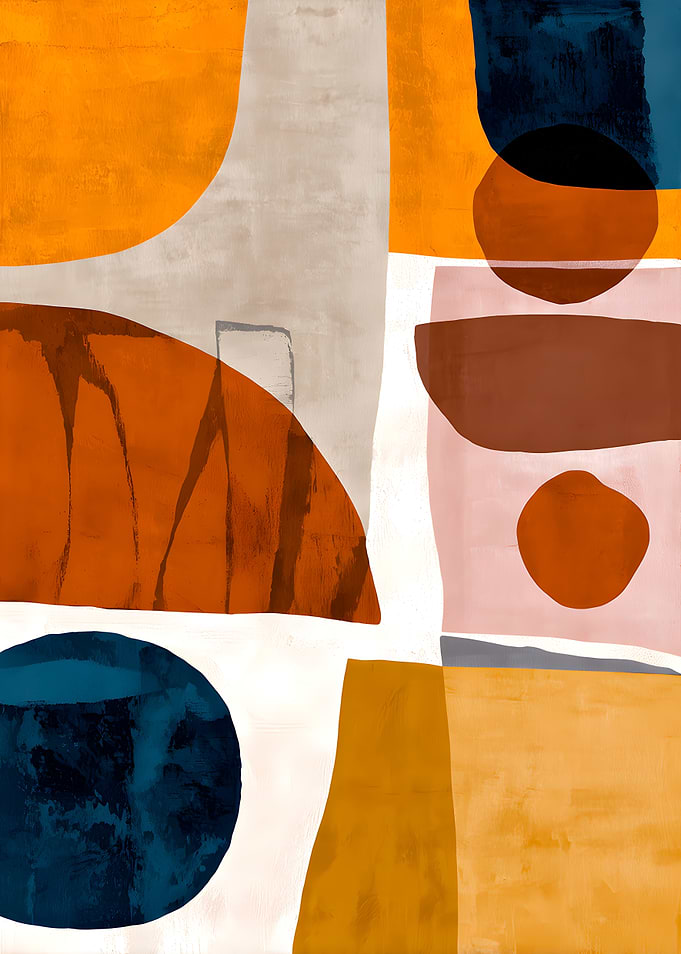 Mid-Century Modern Abstract Geometric Art