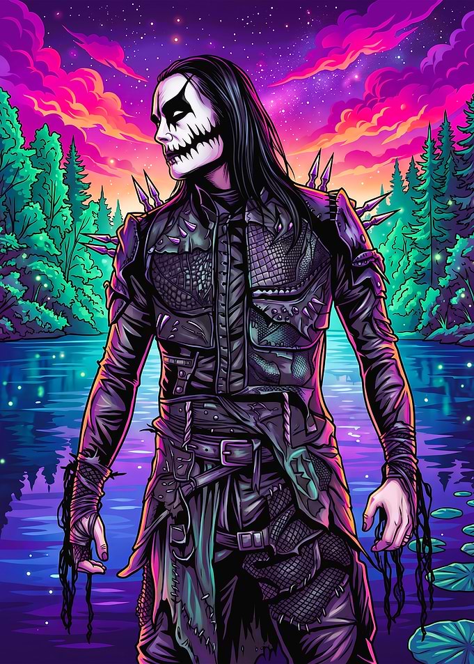 Dani Filth in Neon Forest
