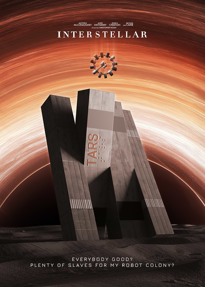 Interstellar TARS Robot Movie Poster