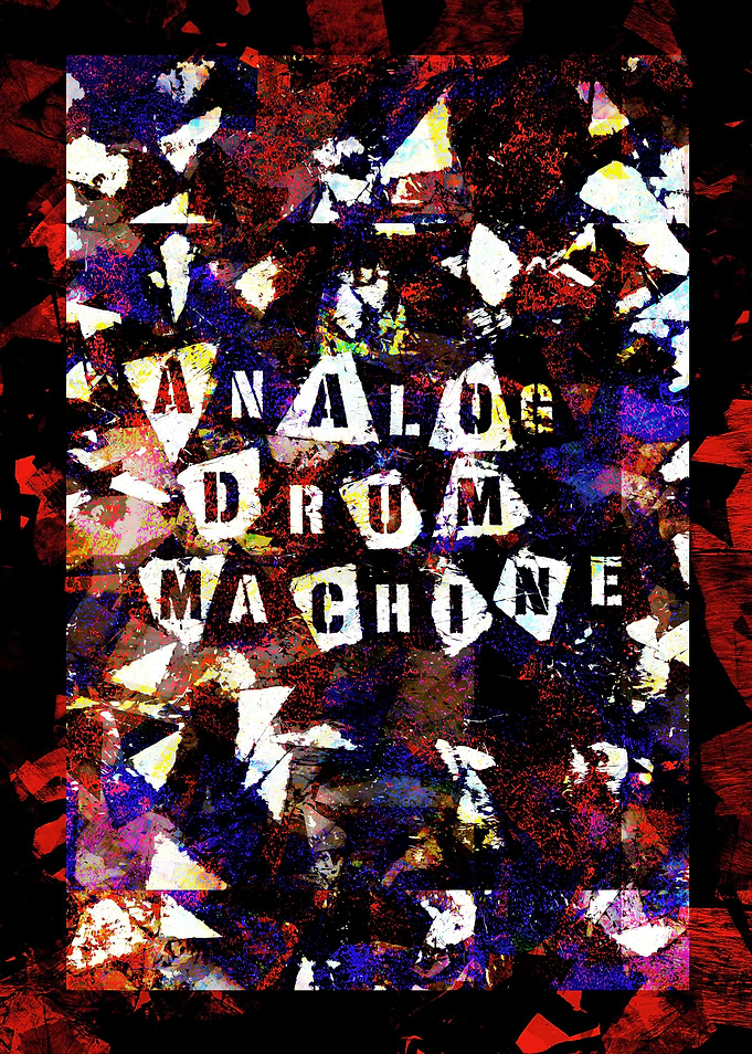 Analog Drum Machine Abstract Poster