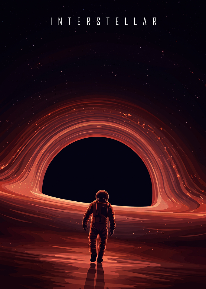 Interstellar Black Hole Astronaut Poster