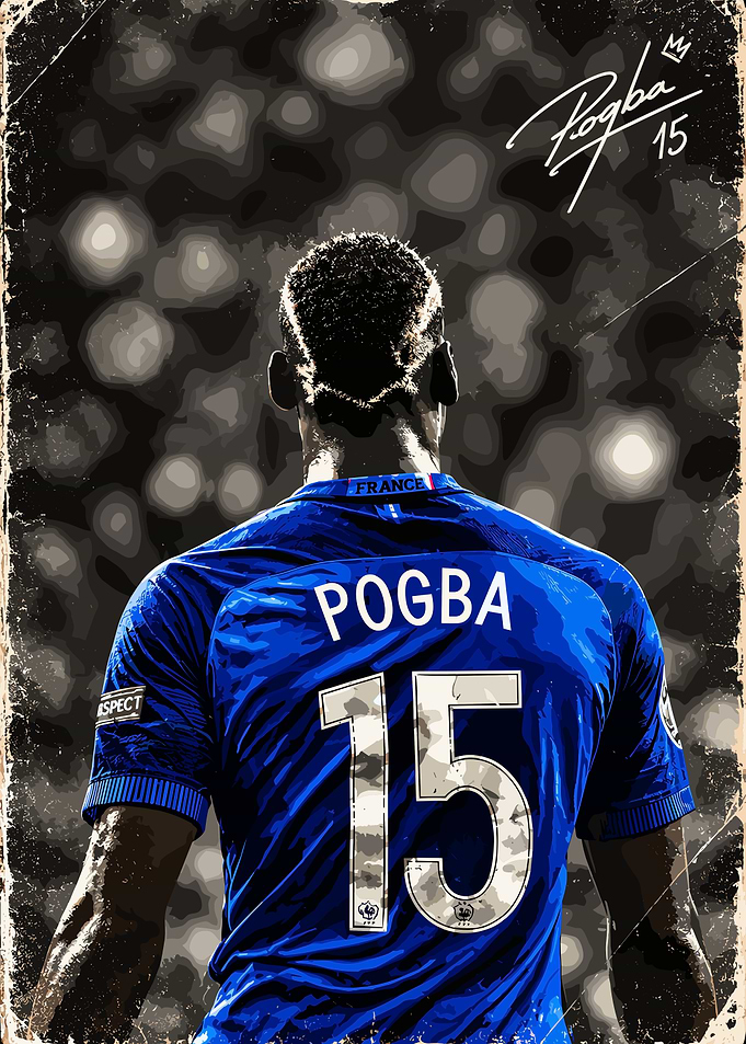 Paul Pogba France Jersey Poster