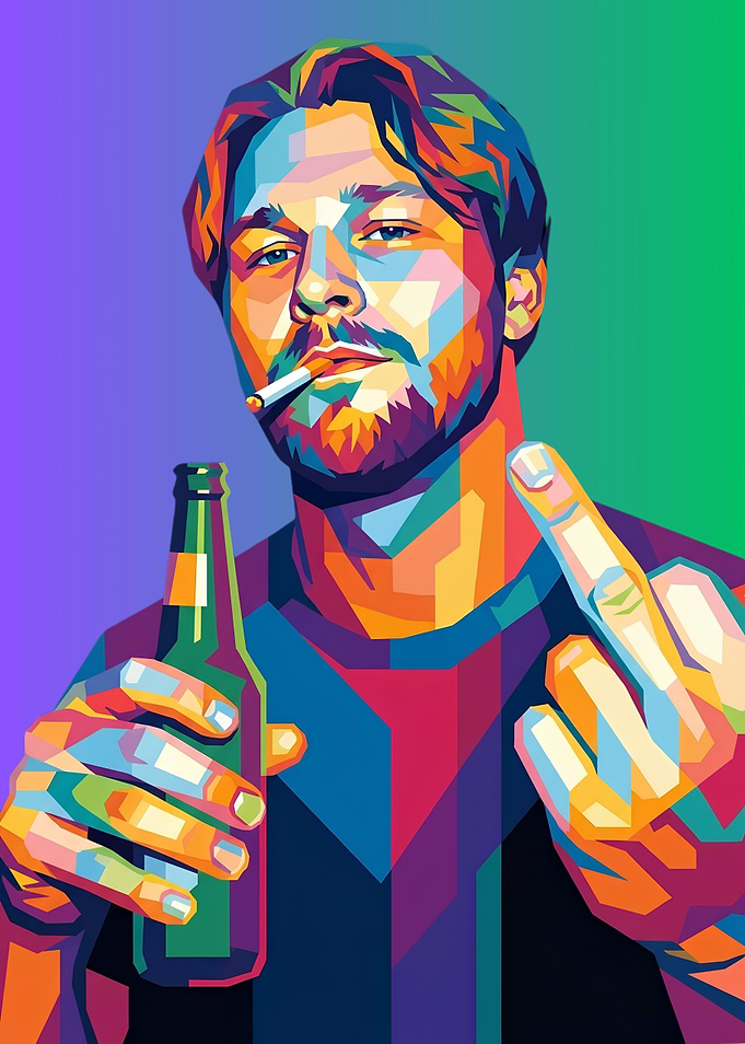 Pop Art Portrait of Josh Allen