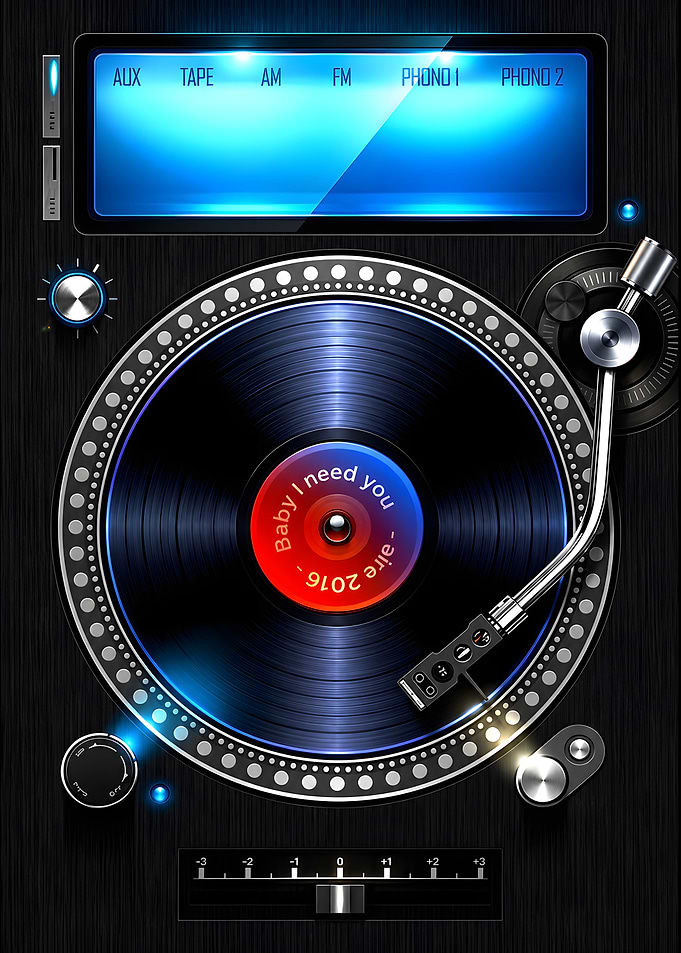 Digital Turntable Music Player Interface