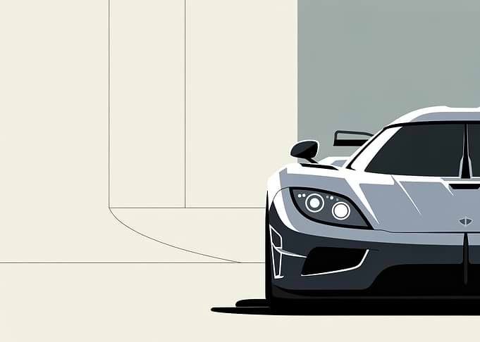 Minimalist Sportscar Illustration