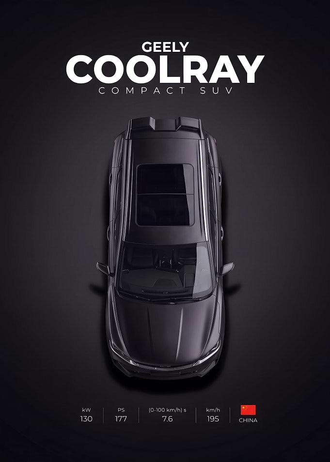 Elegant sleek car poster