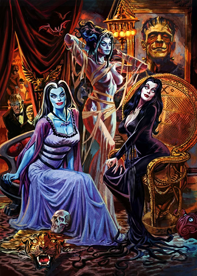 Classic Horror Icons Art Print