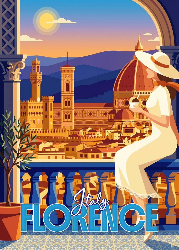 Florence Italy Travel Poster