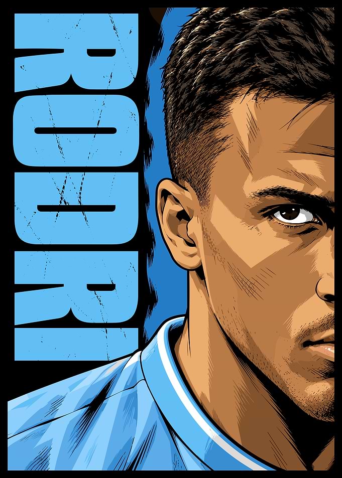 Rodri Manchester City Graphic Poster