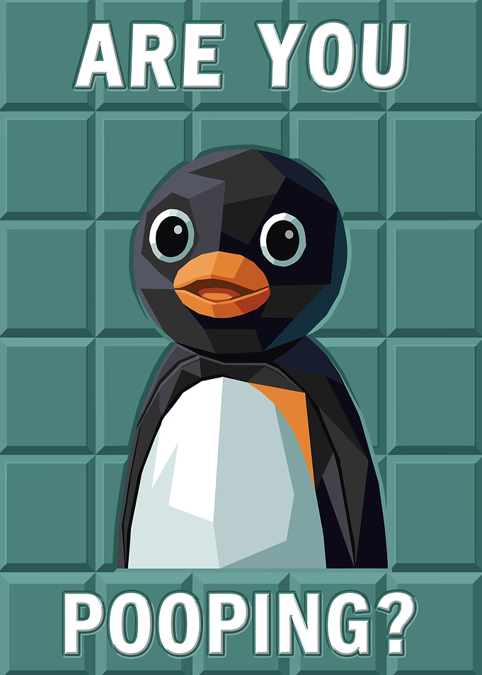 Pingu Are You Pooping Poster