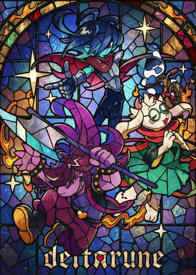 Deltarune Stained Glass Art