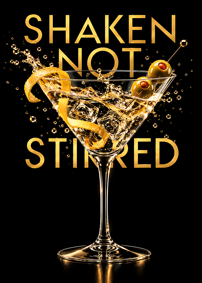 Shaken Not Stirred Martini Poster